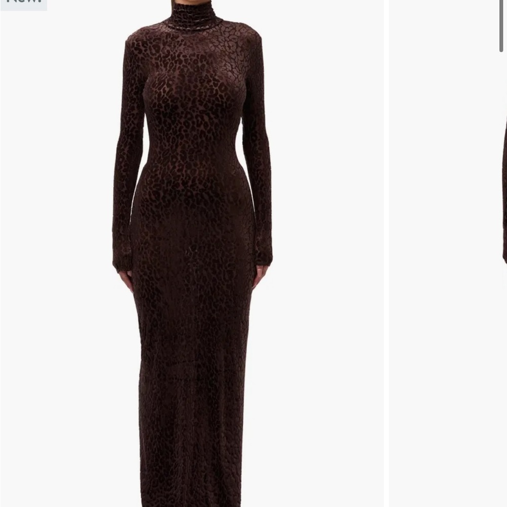 Burnout Long Sleeve Maxi Dress